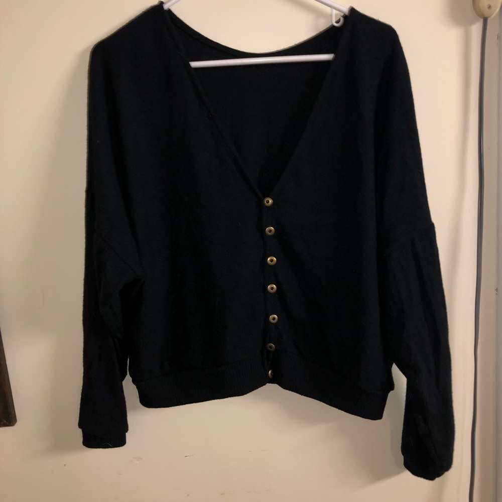 Project Social T black cardigan.